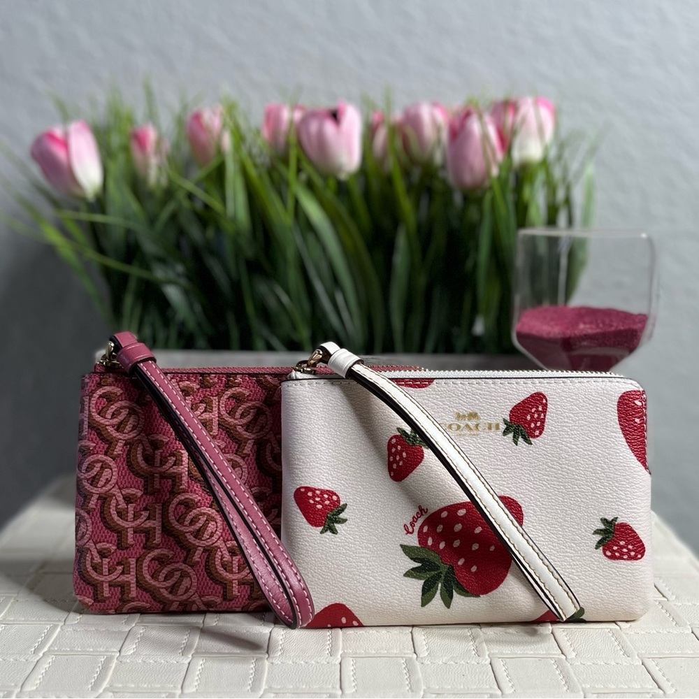 Coach Wristlet Purse (strawberries)
